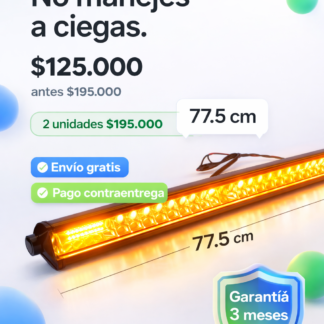 2 Barras Lineales LED 77.5 Cms c/u - Dual color
